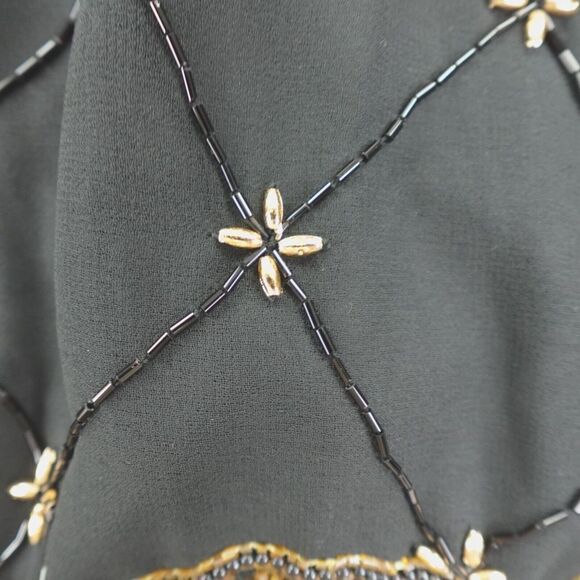 French Collizioni Beaded Jacket Womens Plus‎ 3X Black Gold Sequin Formal Party - Picture 13 of 16